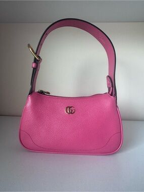 Gucci Aphrodite Hot Pink Leather Shoulder Bag